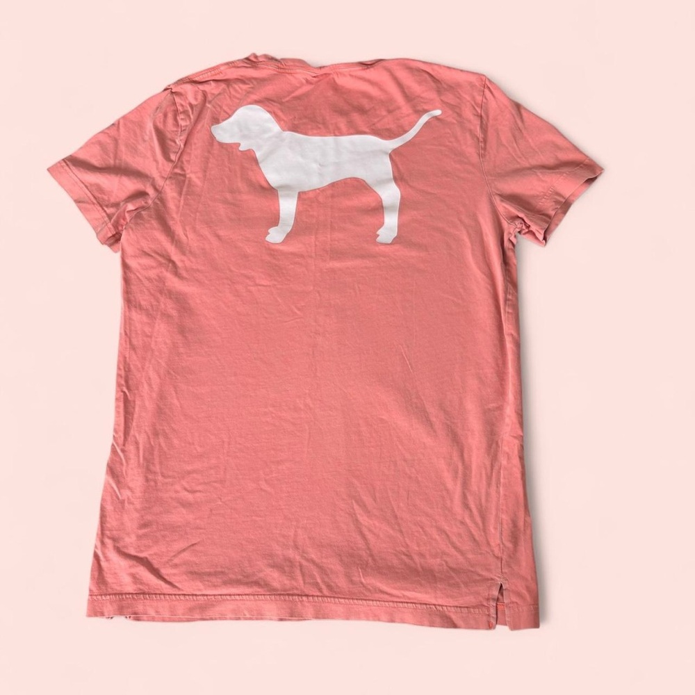 SOLD PINK dog logo pocket tee